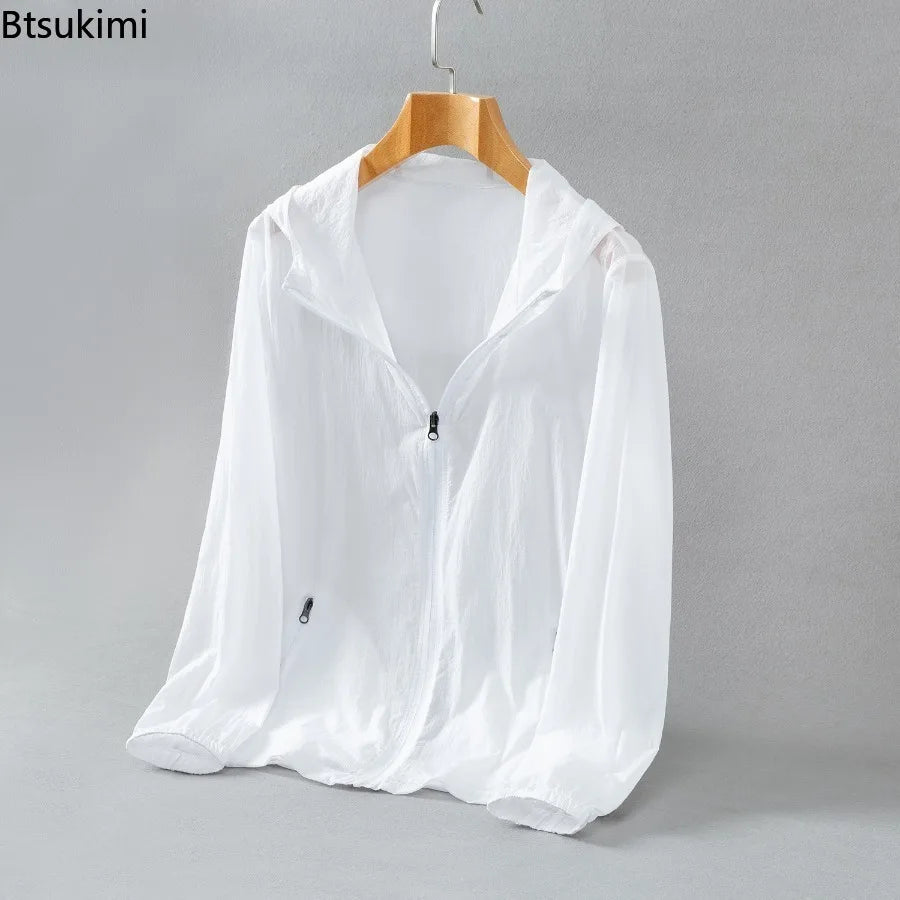 Sun Protection Jacket for Men and Women Summer Sports Breathable UV Protection Hooded Skin Clothing Outdoor Sunscreen Clothing