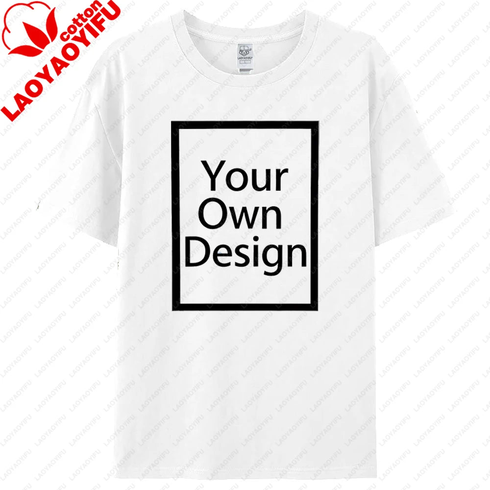 Custom T-shirt Customized Print T Shirt Men Women Personalized Tops Tees DIY Your Like Photo design Cotton shirt Men Clothing