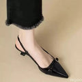 2026 Summer Fashion New Fairy Style Low Heeled Women's Sandals with Pointed Retro Versatile Thin Heeled Rear Air Sandals