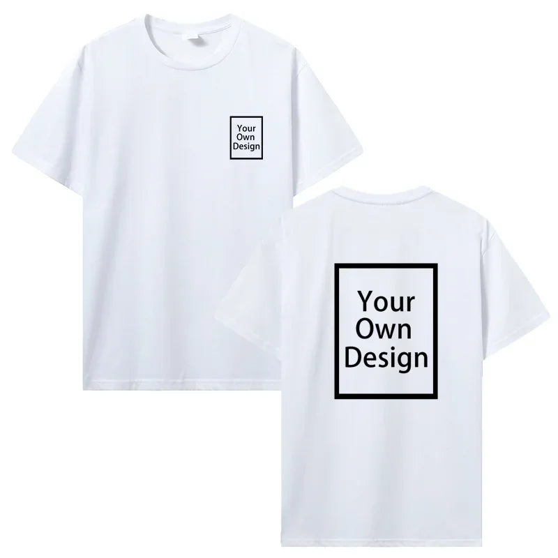 Custom T-shirt Customized Print T Shirt Men Women Personalized Tops Tees DIY Your Like Photo design Cotton shirt Men Clothing