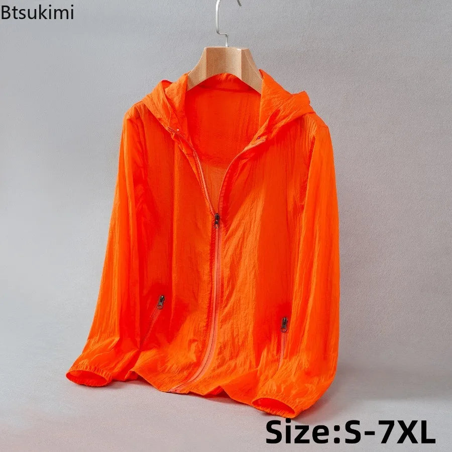 Sun Protection Jacket for Men and Women Summer Sports Breathable UV Protection Hooded Skin Clothing Outdoor Sunscreen Clothing