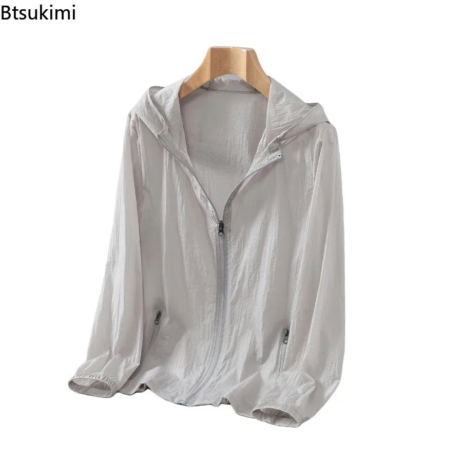 Sun Protection Jacket for Men and Women Summer Sports Breathable UV Protection Hooded Skin Clothing Outdoor Sunscreen Clothing
