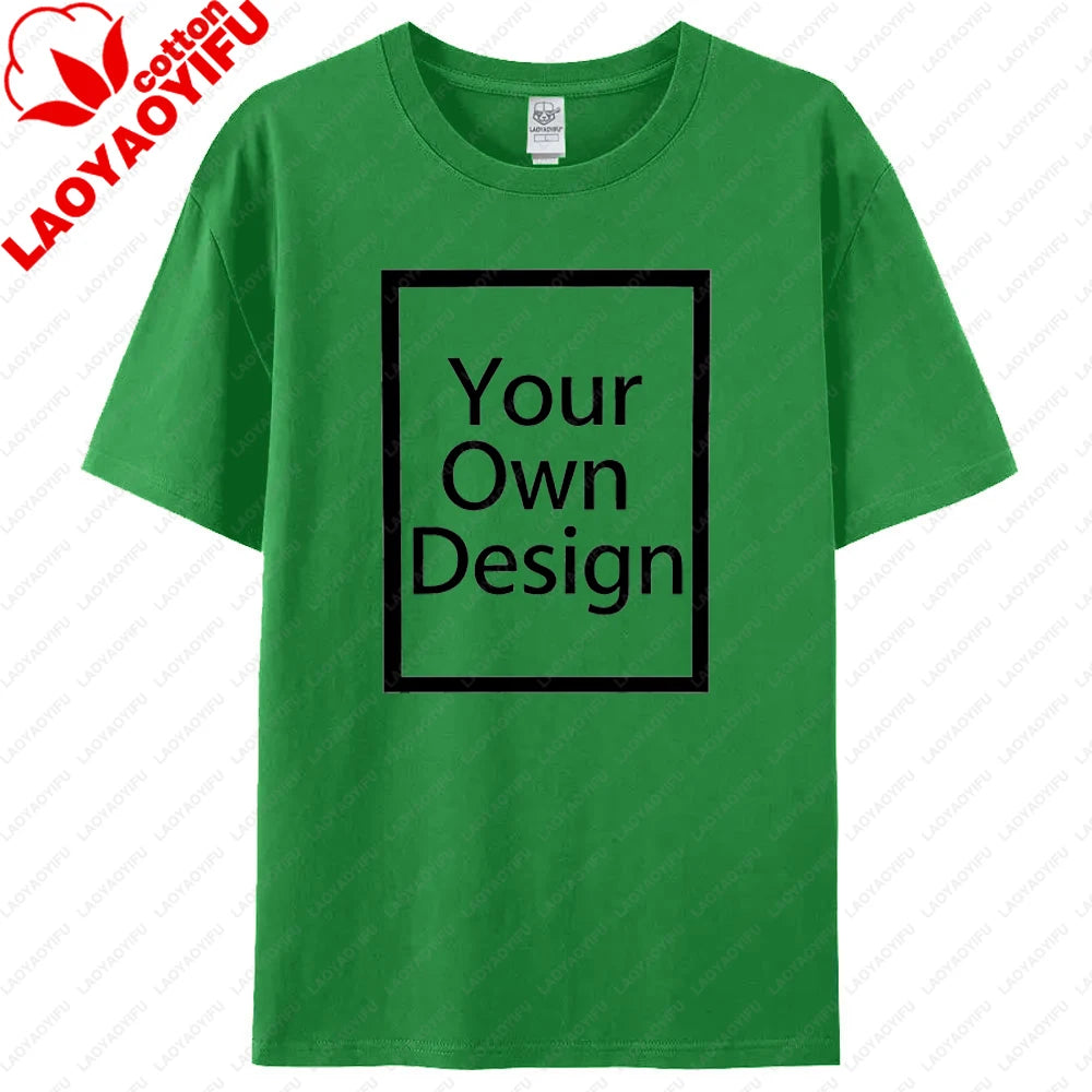 Custom T-shirt Customized Print T Shirt Men Women Personalized Tops Tees DIY Your Like Photo design Cotton shirt Men Clothing