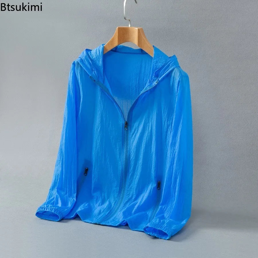 Sun Protection Jacket for Men and Women Summer Sports Breathable UV Protection Hooded Skin Clothing Outdoor Sunscreen Clothing