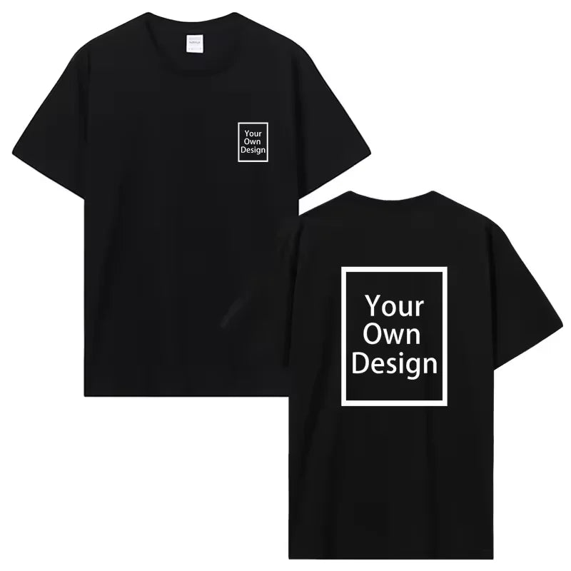 Custom T-shirt Customized Print T Shirt Men Women Personalized Tops Tees DIY Your Like Photo design Cotton shirt Men Clothing