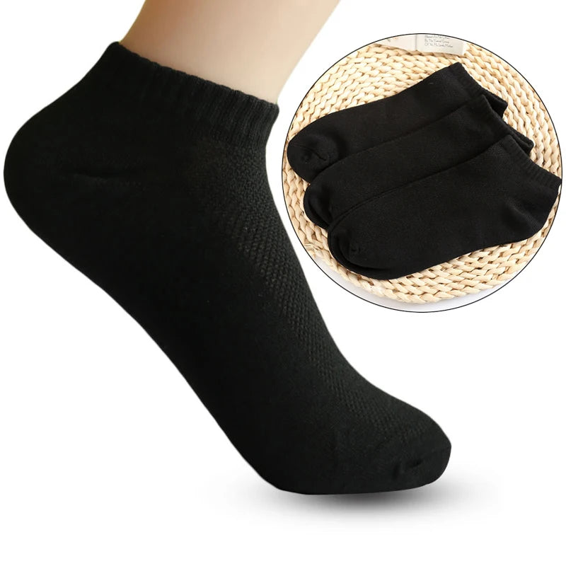 5pairs Cotton Socks  Men Casual Breathable Sports Sock Autumn Spring Running Basketball Short Ankle Low Cut Sox Boat Socks