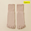 Hot Sale Men's Cotton Toe Socks Moisture-Wicking Odor Control Seamless Toe Design Long Crew Socks for Sports Daily Wear