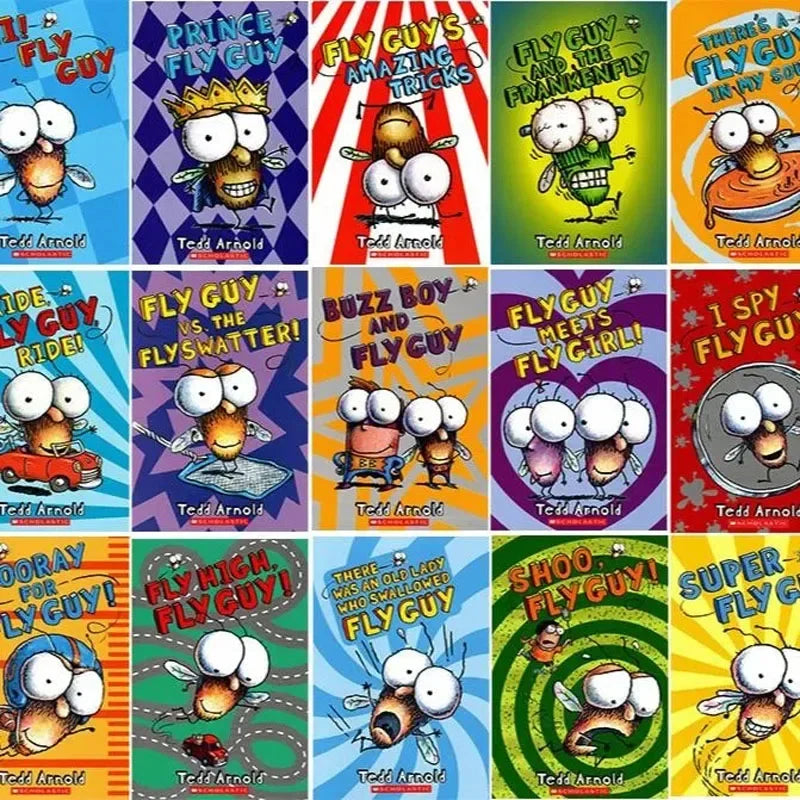 15 Books English Usborne Books for Children Kids Picture Books Baby Famous Story The Fly Guy Series Fun Reading Story Book