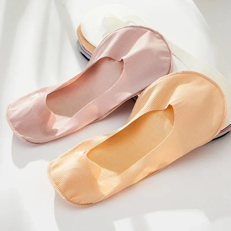 Women's Socks Summer Cotton Thin Ship's Socks Shallow Mouth Solid Color Stockings Match High-Heeled Shoes Hot Day Must Wear