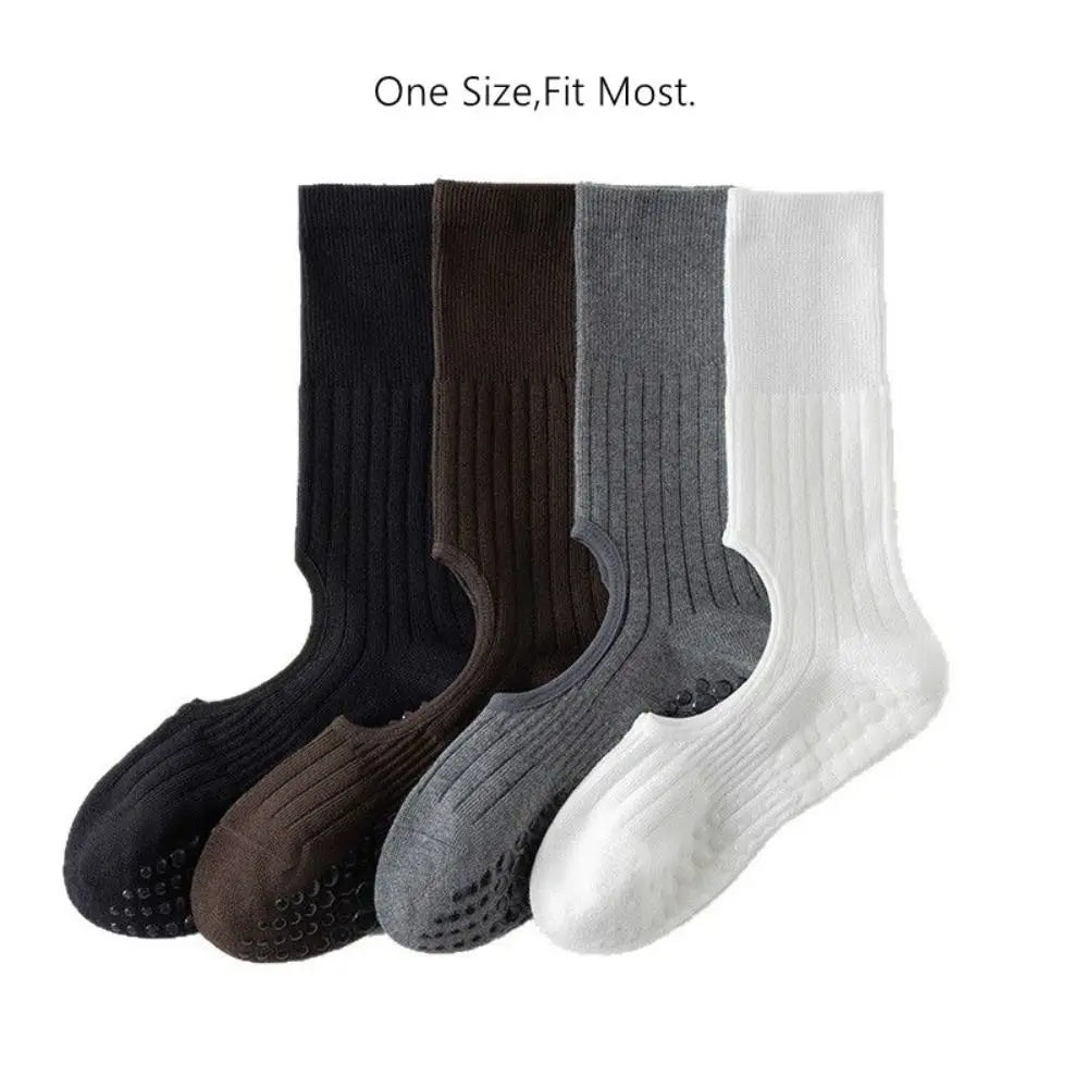 New Cotton Pilates Socks Breathable Sweat-absorbent Strappy Grip Sock Casual Non-Slip Grip Yoga Socks