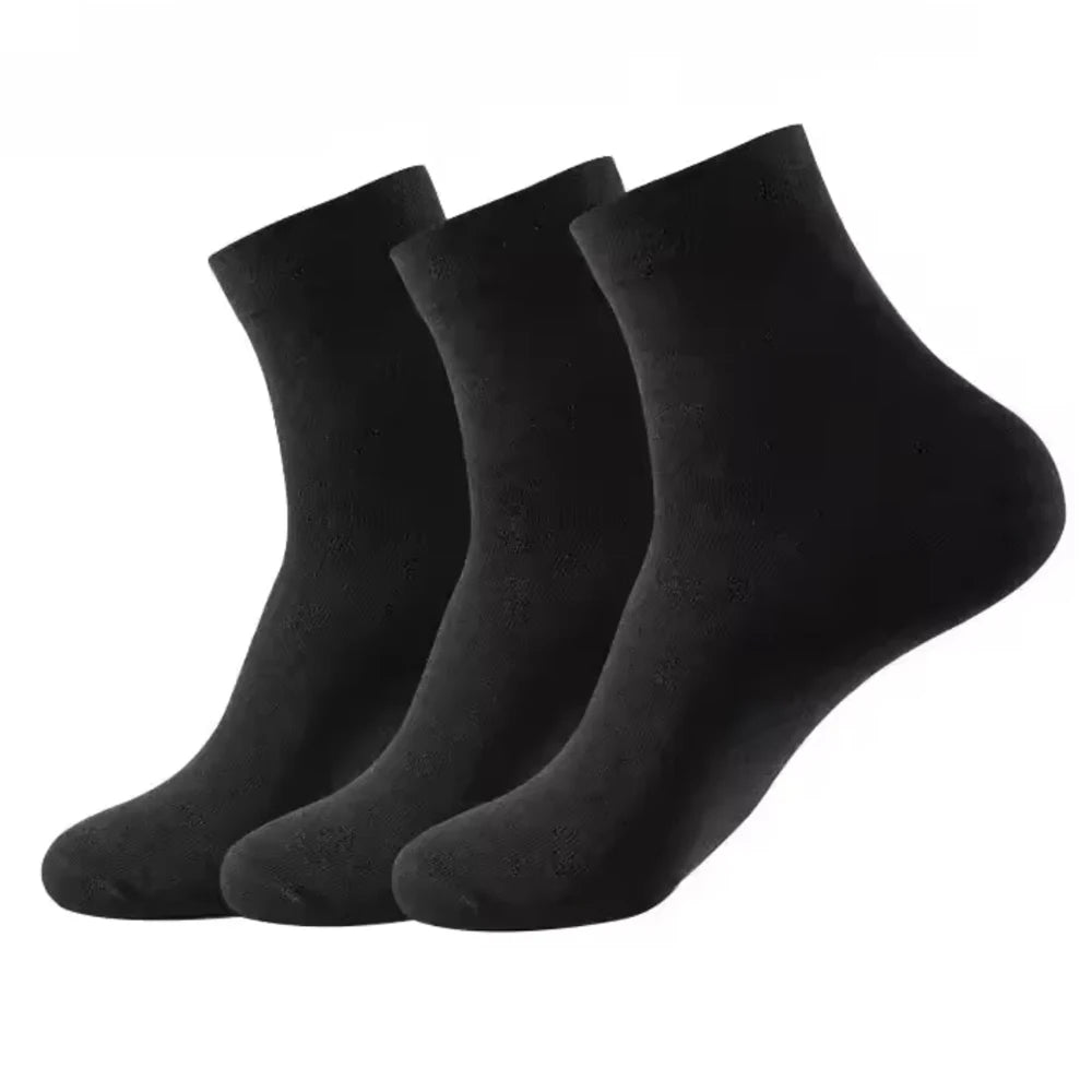 3/6/12 Pairs Black Men Socks Cotton For Men Pair Set Long Underwear Business for Feather Shoes