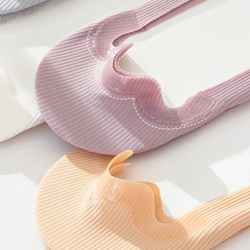 Women's Socks Summer Cotton Thin Ship's Socks Shallow Mouth Solid Color Stockings Match High-Heeled Shoes Hot Day Must Wear