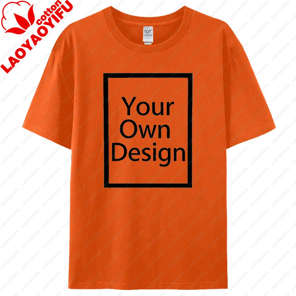 Custom T-shirt Customized Print T Shirt Men Women Personalized Tops Tees DIY Your Like Photo design Cotton shirt Men Clothing