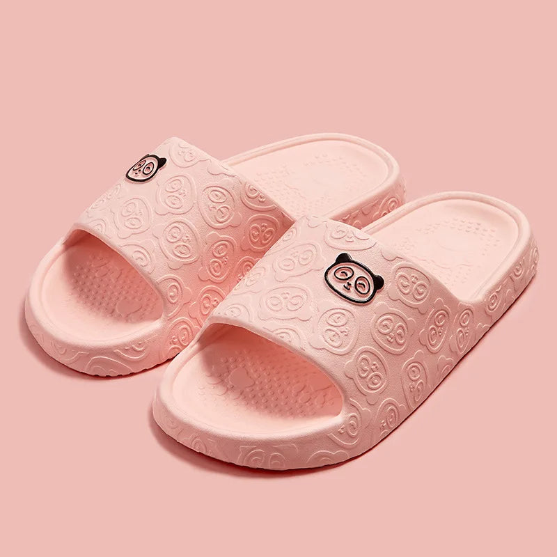 Summer Fashion Men's Slippers Printting Little Bear Sandals Indoor Bathroom Non-slip Soft Women Dormitory Casual Shoes Couple